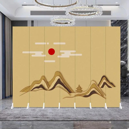 Contemporary Dual-Sided Mobile Folding Screen for Stylish Space Division