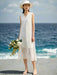 Chic Sleeveless A-Line Lace Dress for Effortless Summer Elegance