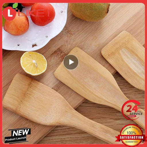 Eco-Friendly Bamboo Kitchen Utensil Set - Versatile Cooking Tool Collection