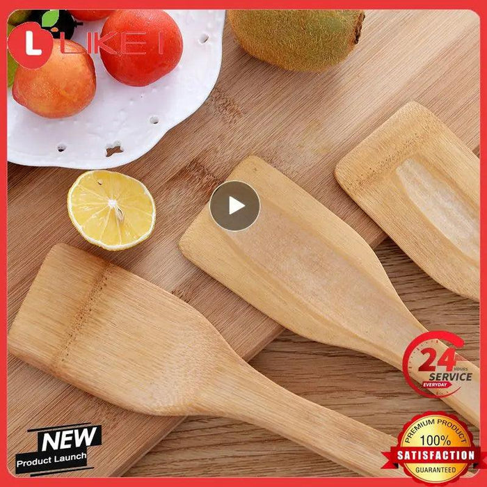 Eco-Friendly Bamboo Kitchen Utensil Set - Versatile Cooking Tool Collection