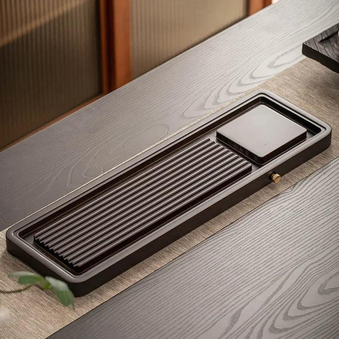 Sophisticated Japanese Ash Wood Serving Tray with Drainage for Effortless Entertaining