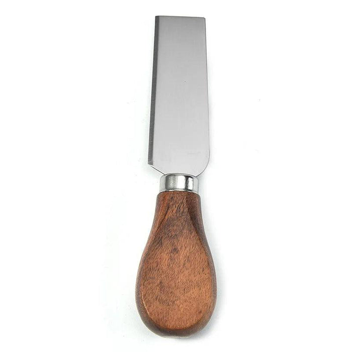 Elegant Acacia Wood Handled Stainless Steel Cheese Knife Set – Perfect for Charcuterie and Spreading Butter