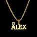 Personalized Unisex Stainless Steel Name Necklace with Chunky Chain