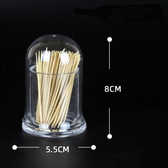 Elegant Clear Acrylic Toothpick and Cotton Swab Dispenser - Hygienic Organizer for Home and Hospitality