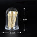 Elegant Clear Acrylic Toothpick and Cotton Swab Dispenser - Hygienic Organizer for Home and Hospitality