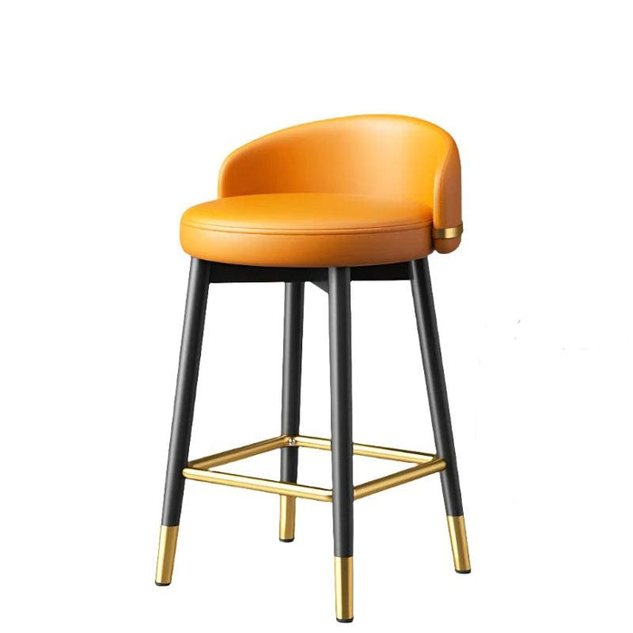 Sleek Scandinavian Leather Gaming and Vanity Stool - Trendy Seating for Modern Interiors