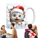 Whimsical 3D Cat Lover's Ceramic Mug featuring Playful Feline Design and Serene Landscape