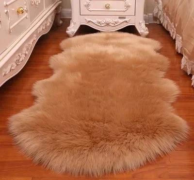 Luxurious Soft Faux Fur Area Rugs for Bedroom and Living Room