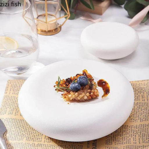Elegant Multi-Purpose Ceramic Plates for Steak, Sushi, Desserts, and Snacks