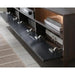 Walnut Modern Media Console - Sleek Entertainment Center with Ample Storage for Home and Office