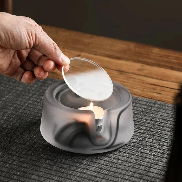 Sleek Japanese Ceramic Tea Warmer and Candle Holder for Luxurious Tea Service