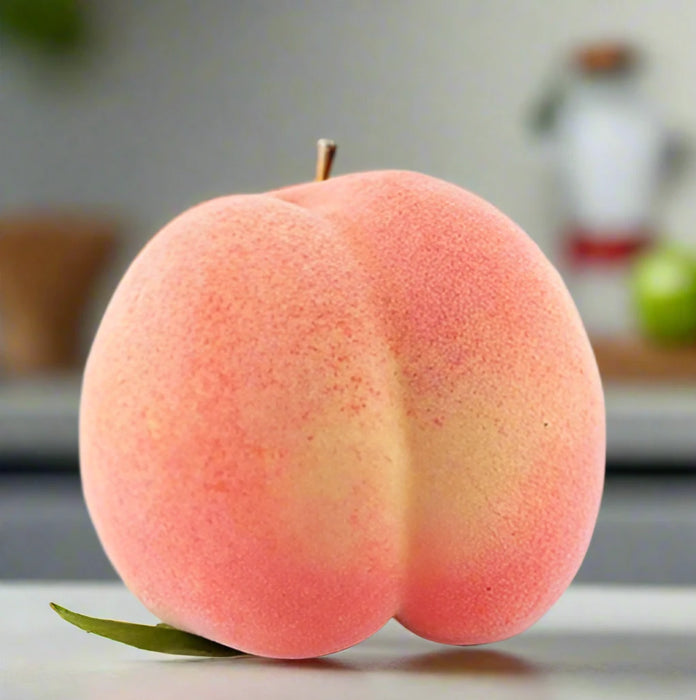 Realistic 8.5cm Honey Peach Decorative Fruit Ornament for Home Elegance