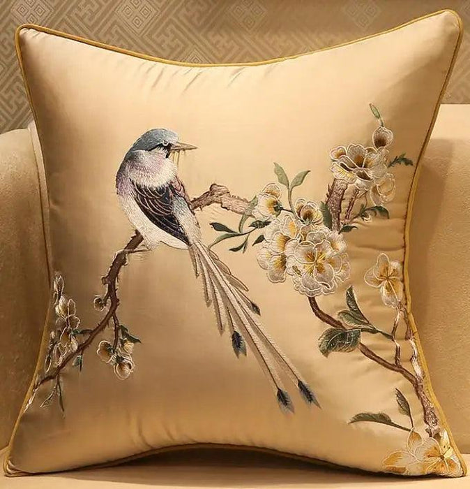 45x45/50x35cm Chinese Traditional Embroidered Bird Cushion Cover