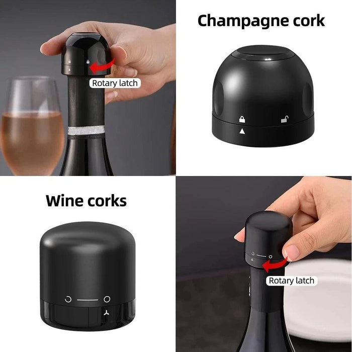 FizzLock Champagne Sealer - Ultimate Bubbles Preservation Kit