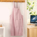 Chic Cotton Linen Apron with Stylish Wide Straps for Women - Your Perfect Cooking Companion