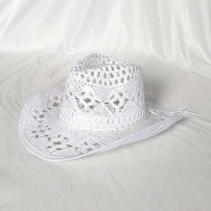 Lake Blue Western Cowboy Straw Hat Unisex with Adjustable Size
