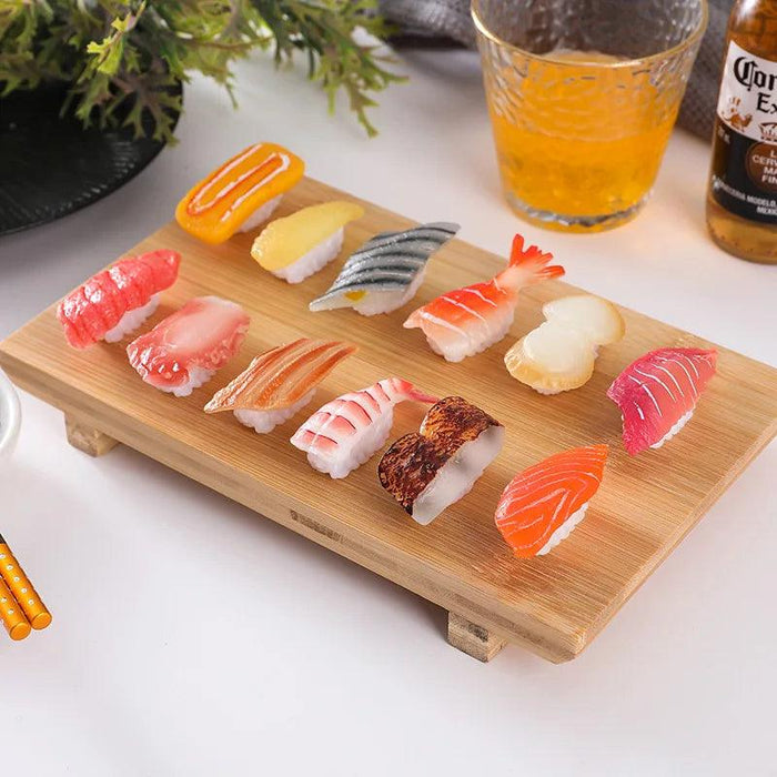 Realistic Artificial Sushi Set - 10pcs Decorative Japanese Rolls for Photography and Home Styling