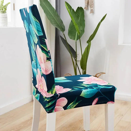 Chic Floral Stretch Dining Chair Covers for Elegant Settings