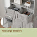 Versatile Multi-Purpose Storage Cabinet with Adjustable Shelves and Two Convenient Drawers