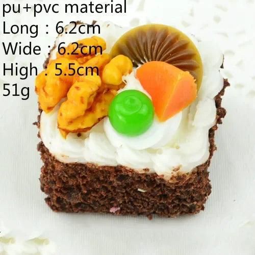 Realistic Faux Fruit Cake Display Model for Home Decor and Photography - 1 Piece Artificial Dessert Prop