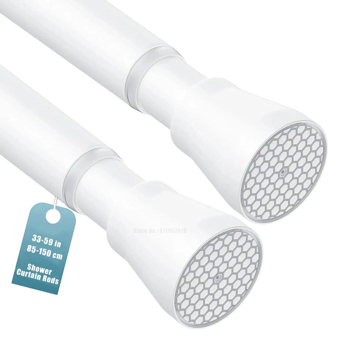 Adjustable 18' to 28' Stainless Steel Tension Shower Rod - No Drilling, Non-Slip, Rust-Free for Bathroom and Kitchen