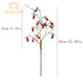 Festive Red Pomegranate Floral Branch with Lush Greenery