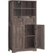 Versatile Multi-Purpose Storage Cabinet with Adjustable Shelves and Two Convenient Drawers