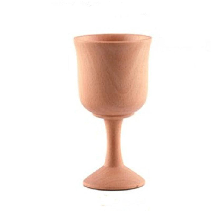 Vintage Handmade Wooden Wine Chalice - Eco-Conscious Acacia, Beech, or Sour Jujube Goblet