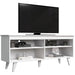 Sleek Modern Wooden TV Stand with Integrated Cable Management - Ideal Entertainment Center for TVs Up to 55 Inches - Quick and Easy Assembly - Supports 66 lbs