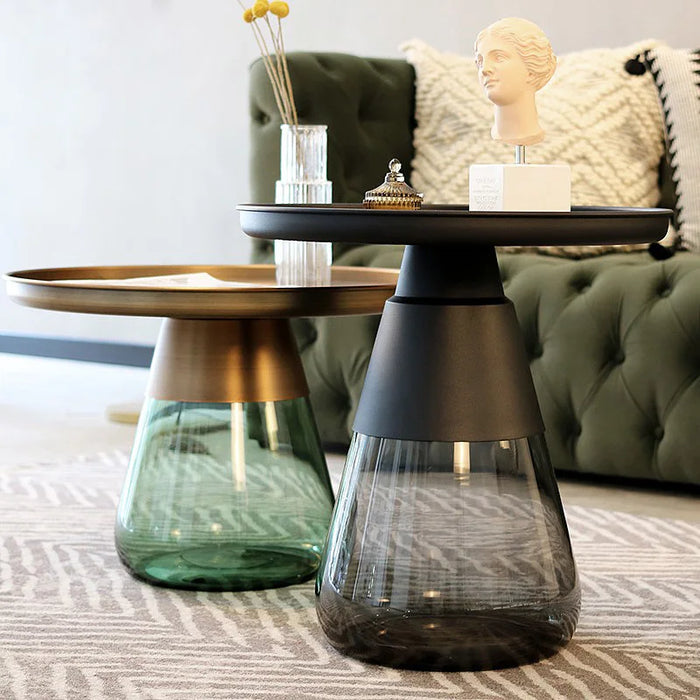 Elegant Retro Italian Glass Coffee Table