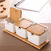 Elegant Ceramic Spice Jar Set - Chic Storage Solutions for Culinary Enthusiasts