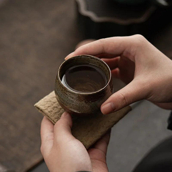 Artisan Japanese Stoneware Tea Cups for Authentic Kung Fu Tea Ceremonies