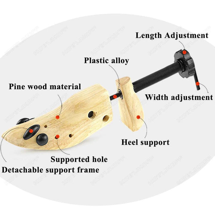 Premium Adjustable Pine Shoe Stretcher for Enhanced Comfort