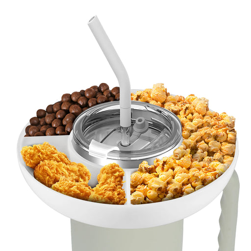 Snacker's Dream: 3-Compartment Snack Bowl for 40oz Tumblers