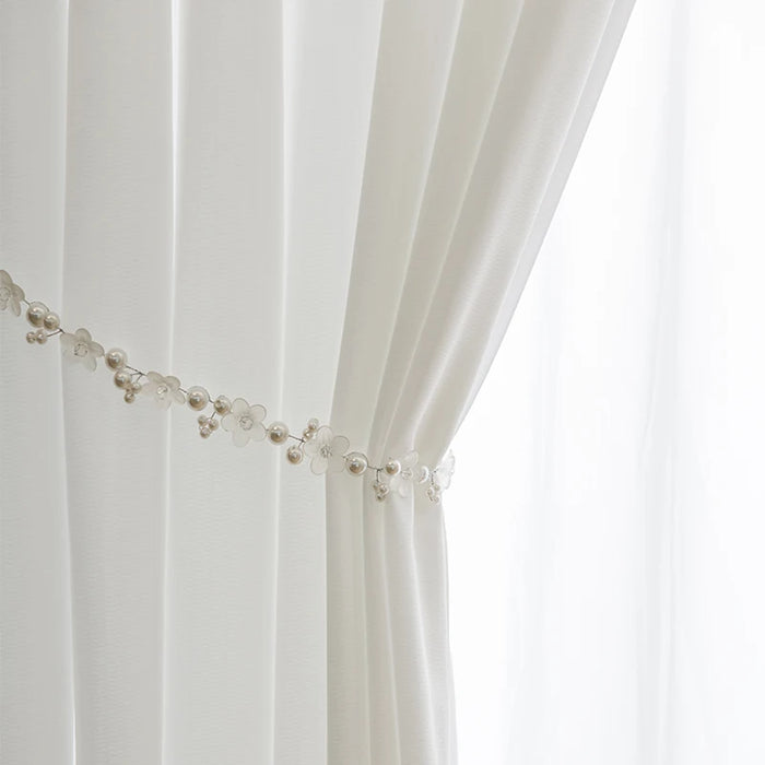 Modern Solid White Sheer Curtains