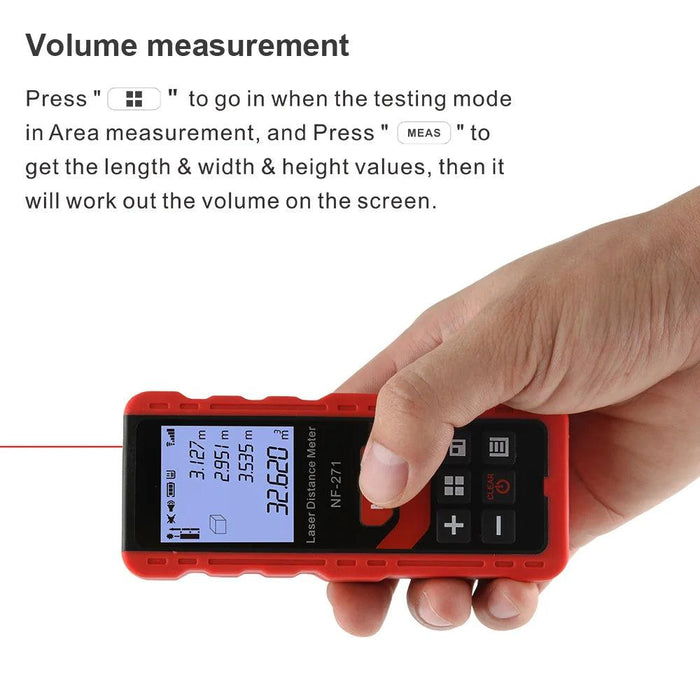 Noyafa NF-271 Advanced Digital Laser Distance Meter – 40M/80M Measurement, Ideal for Distances, Areas, and Volumes