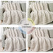 Handcrafted Cream White Plaid Chunky Knit Throw Blanket - Cozy Fall Luxury