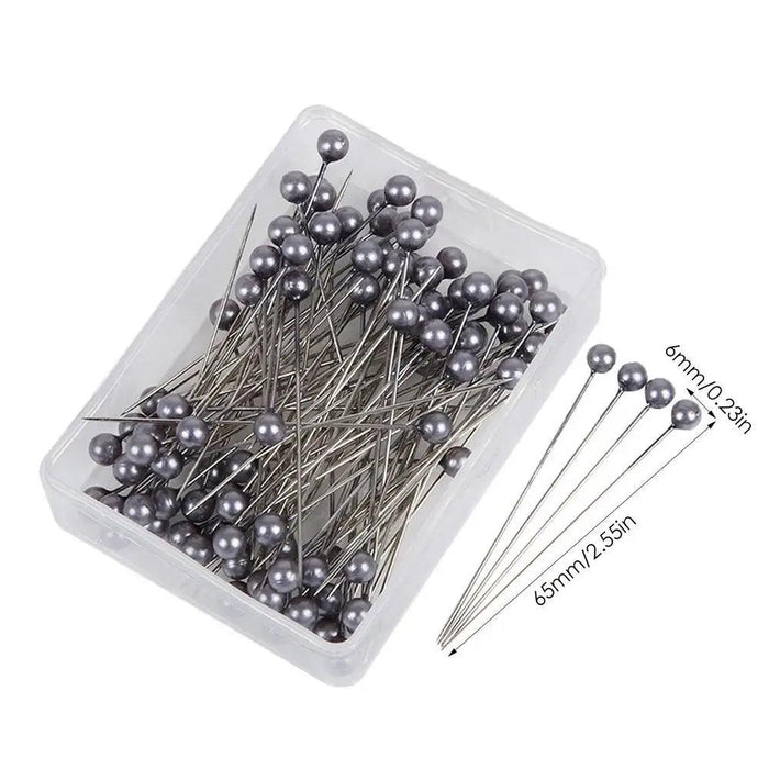 Elegant Pearl Head Sewing Pins Set - 100 Premium Pins for Crafting and Wedding Decor