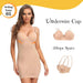 Elegant Empire Waist Slip Dress with Underwire Support - Black & Nude