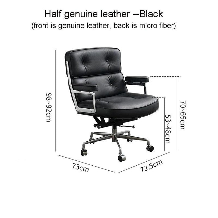 Elevate Your Office with the Luxurious Leather Executive Swivel Chair