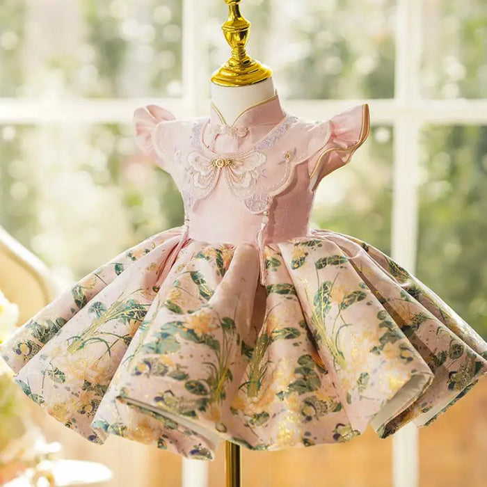 Stylish National Ethnic Children's Ball Gown for Birthday and Baptism