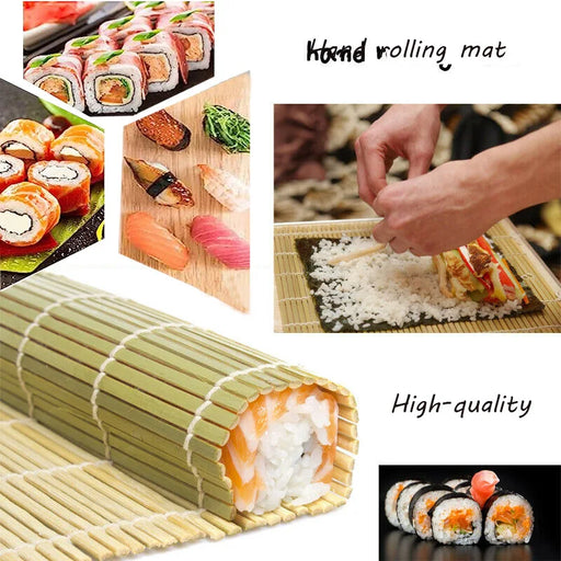 Bamboo Sushi Rolling Mat Set - Perfect Kitchen Tool for Homemade Sushi Rolls