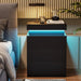 Modern Smart LED Nightstand with Customizable Ambiance and Integrated Charging Station