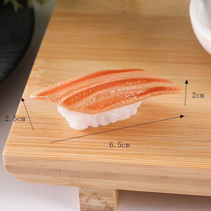 Realistic Artificial Sushi Set - 10pcs Decorative Japanese Rolls for Photography and Home Styling