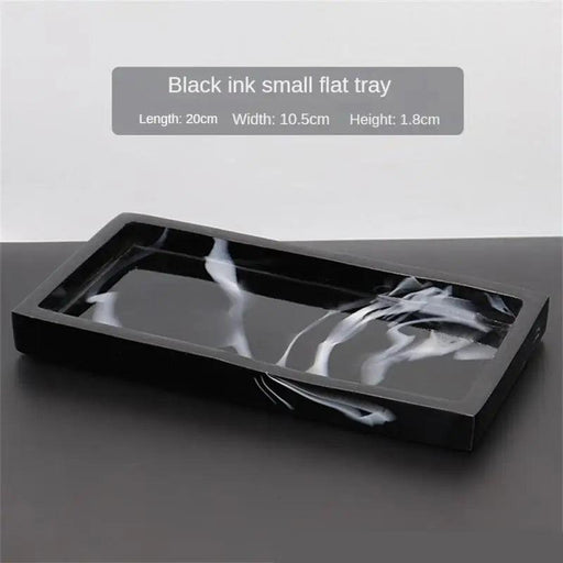 Chic Resin Marble Tray Set for Elegant Bathroom and Bedroom Organization