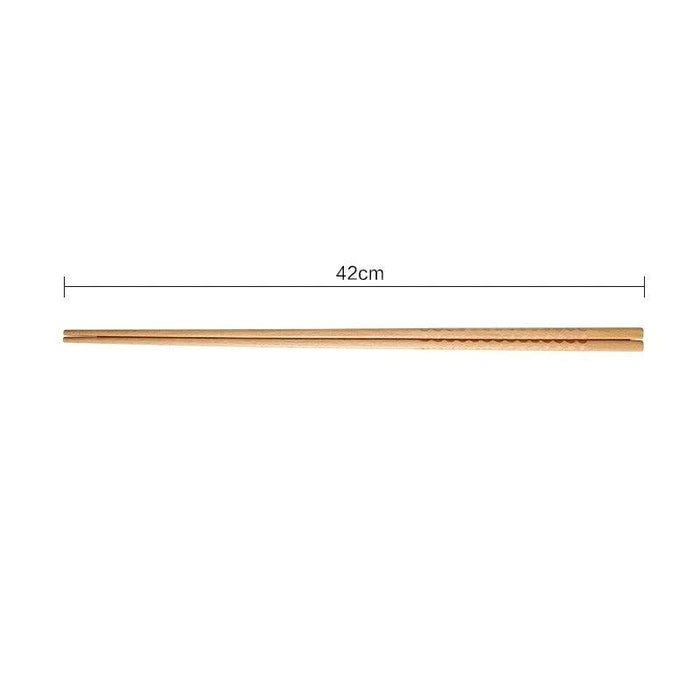 Elegant Beech Wood Extra-Long Chopsticks: Essential Utensils for Gourmet Dining