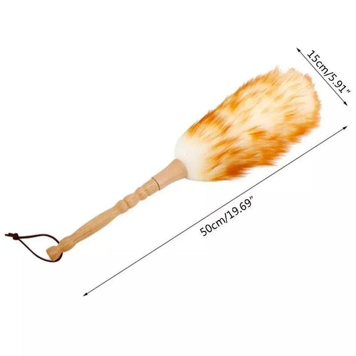 Eco-Friendly Bamboo Wool Duster - 50cm Anti-Static Cleaning Tool for Home and Furniture