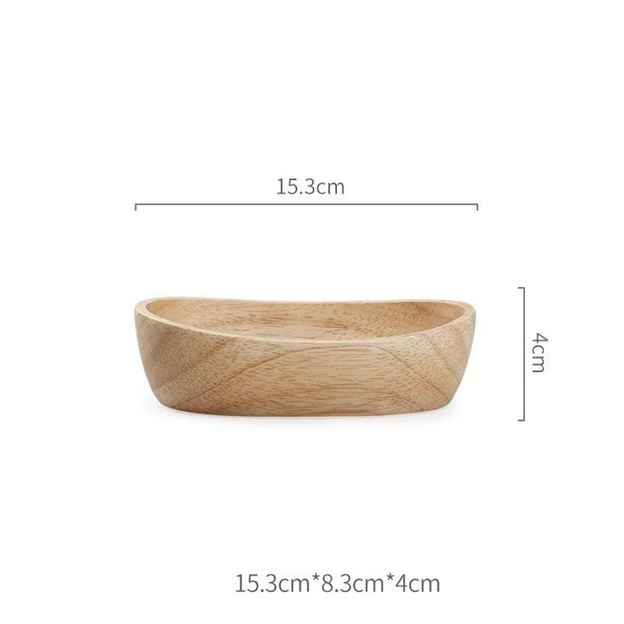 Large Japanese Wooden Nautical Bowl for Salad and Fruit - Elegant Heat-Resistant Tableware