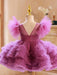 Elegant Beaded Mesh Princess Dress for Girls