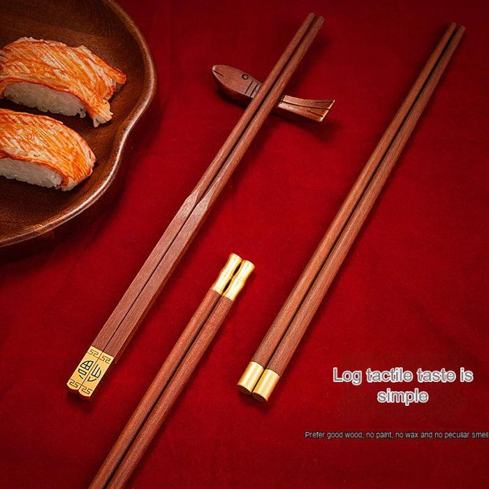 Elegant Red Bamboo Chopstick Set - Elevate Your Asian Dining Experience